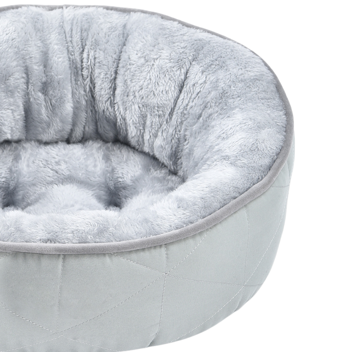 Topmast Hundekörbchen supersoft Plüsch in Grau - 40cm