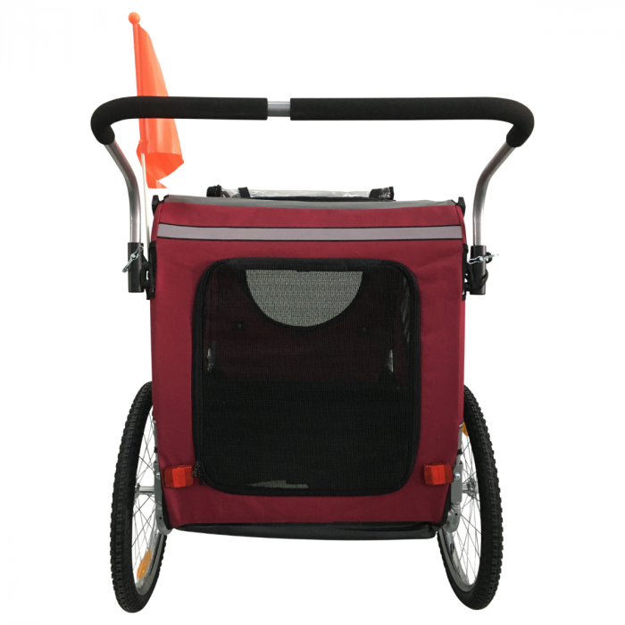 Topmast Easy Flow Hundefahrradanhänger L - mit Joggerfunktion in rot