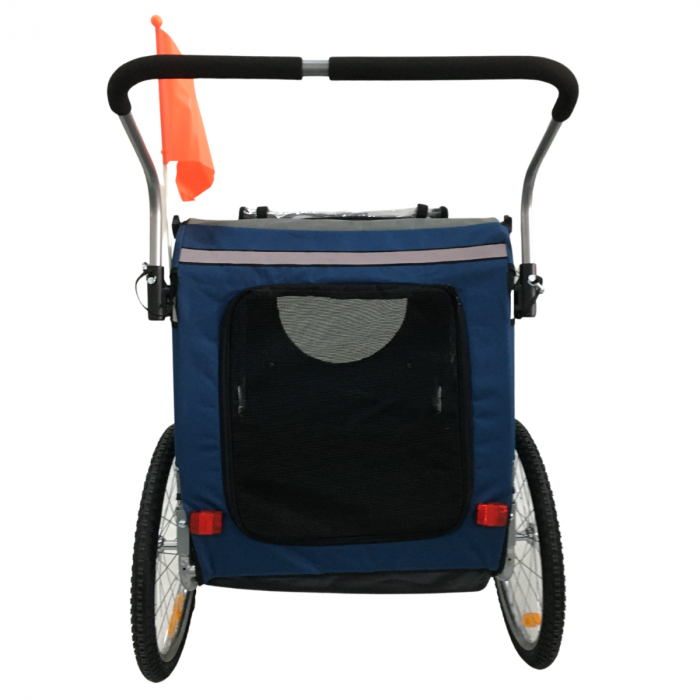 Topmast Easy Flow Hundefahrradanhänger L - mit Joggerfunktion in blau