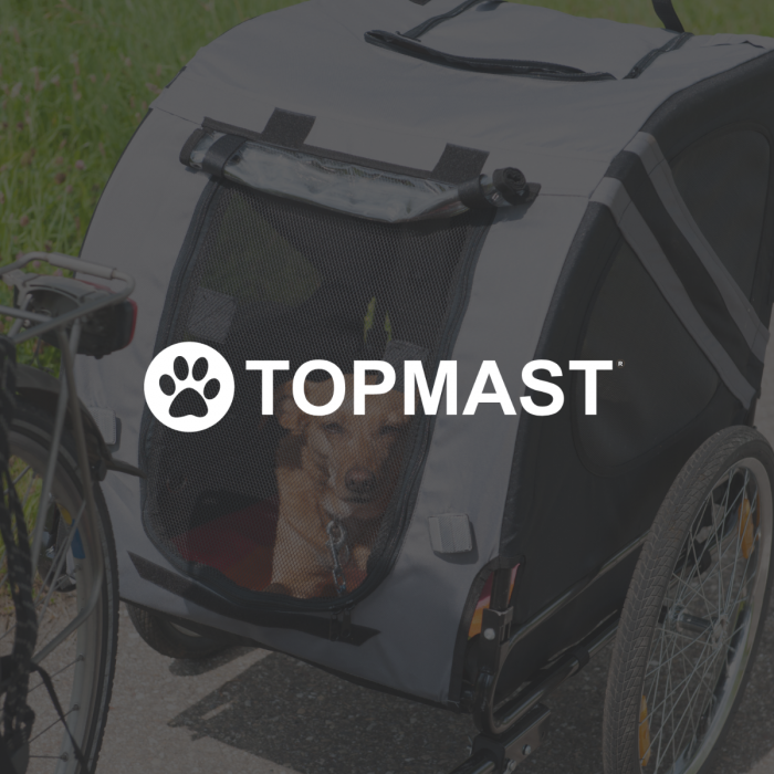 Topmast Easy Flow Hundefahrradanhänger L - mit Joggerfunktion in blau