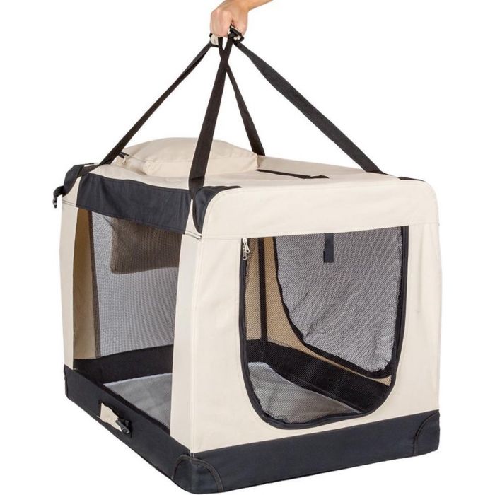 Topmast Nylon Hundetransportbox beige - in verschiedenen Größen