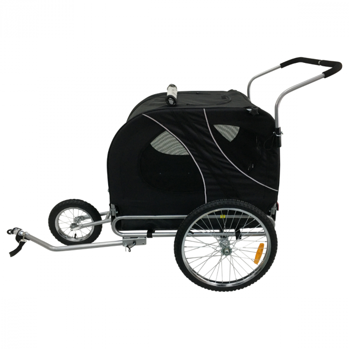 Topmast Easy Flow Hundefahrradanhänger L - mit Joggerfunktion in schwarz